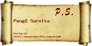 Pengő Sarolta névjegykártya