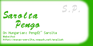 sarolta pengo business card